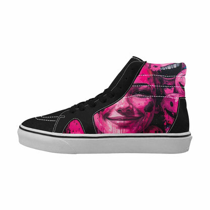 MEN'S Melting Moon Smiley High Top Canvas Neon Fantasy Shoes