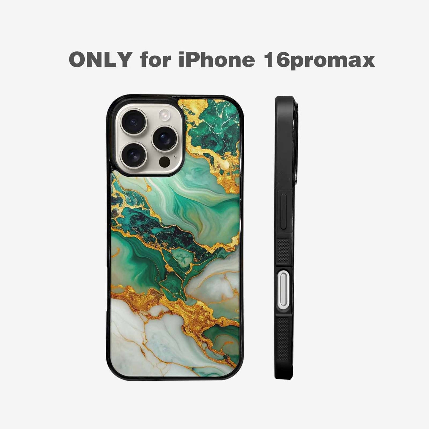 iPhone 16 Pro Max Case — Marble Gold, Custom Phone Case