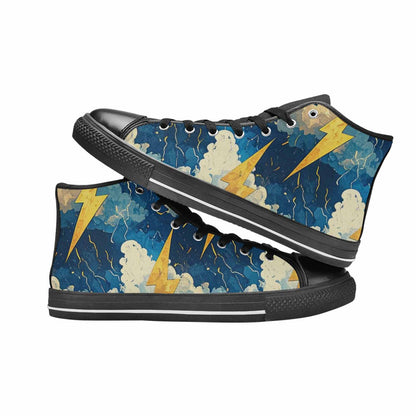 WOMEN'S Lightning Bolt High Top Canvas Y2K Sneakers