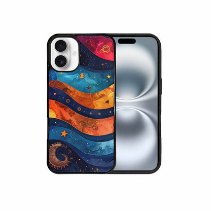 iPhone 16 Plus Case — Steampunk Galaxy Art Seamless Pattern Vibrant, Custom Art Phone Cover