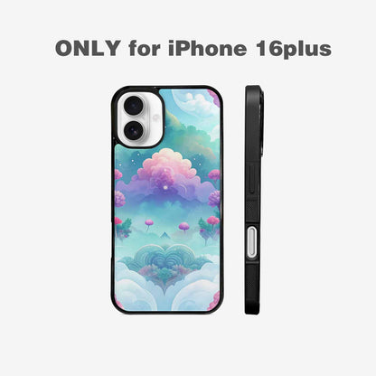 iPhone 16 Plus Case — Surrealist Dreamscape Illustration Pattern, Custom Print Case Cover