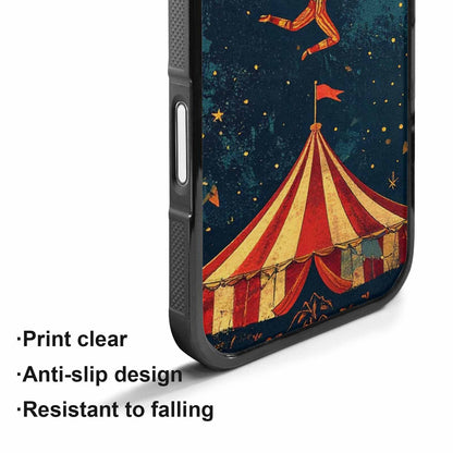 iPhone 17 Case — Vintage Circus Art Pattern Retro Vintage, Personalized Phone Case