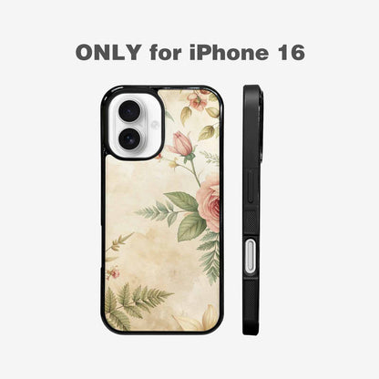 iPhone 16 Case — Vintage Botanical Art Pattern, Custom Art Phone Cover