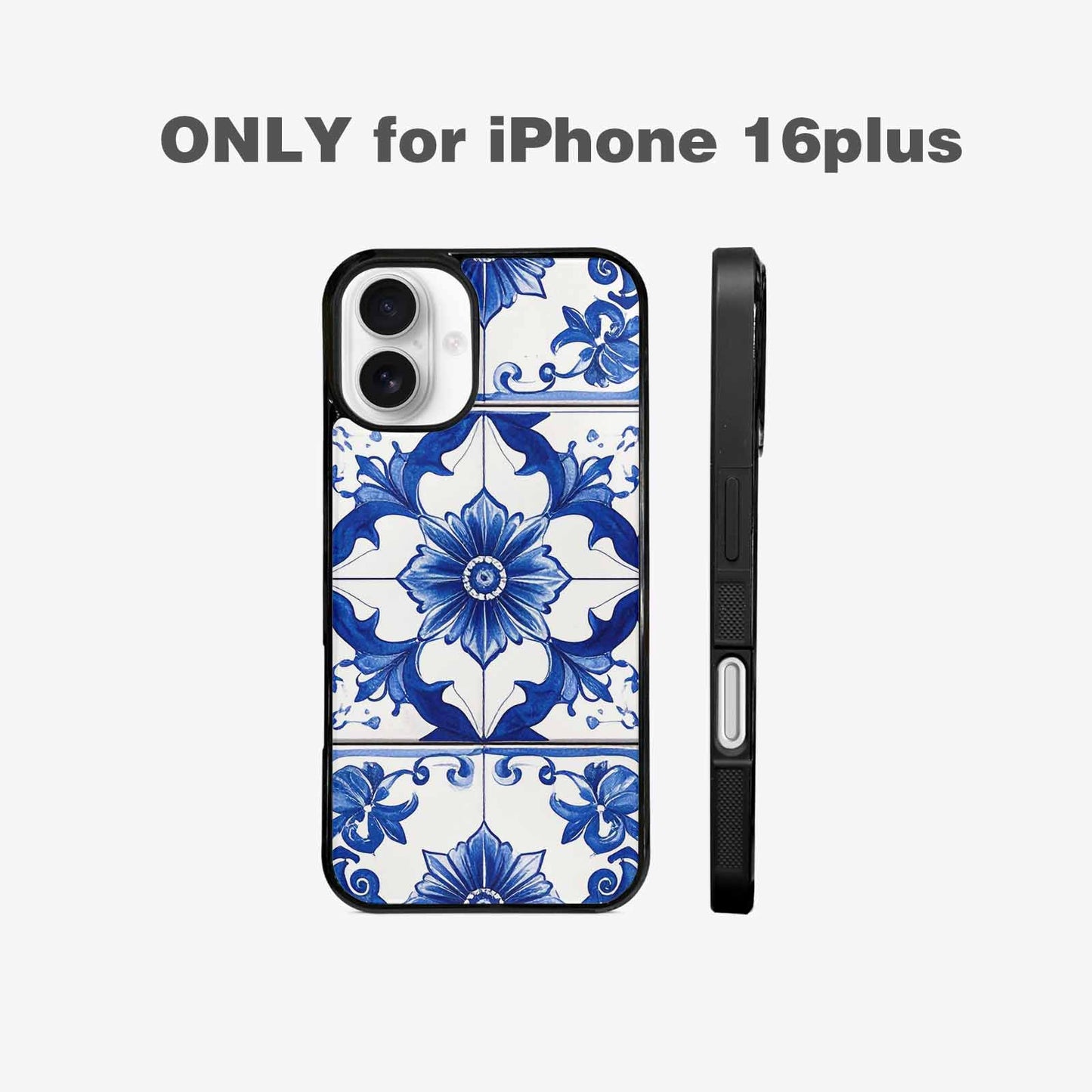 iPhone 16 Plus Case — Talavera Tile Floral Custom, Original Design Phone Case