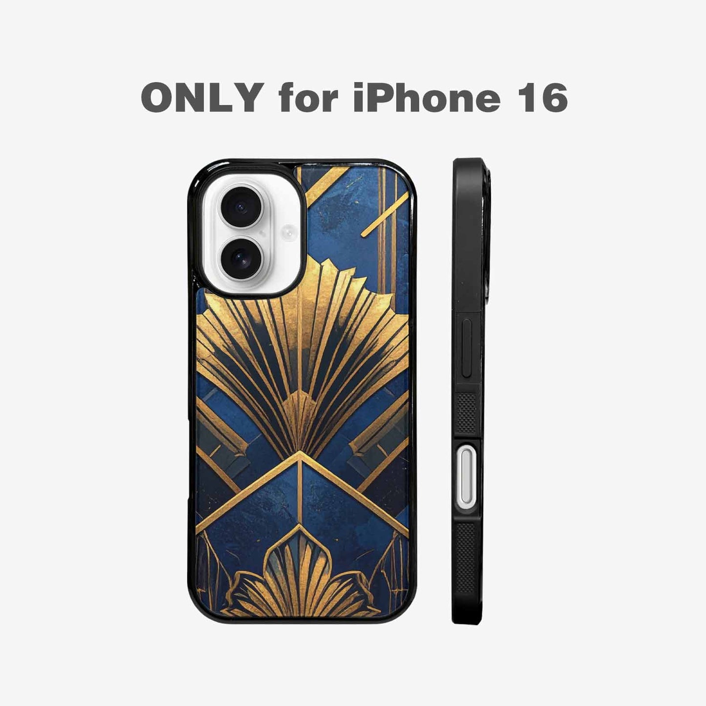 iPhone 16 Case — Art Deco Illustration Pattern, Custom Art Phone Cover