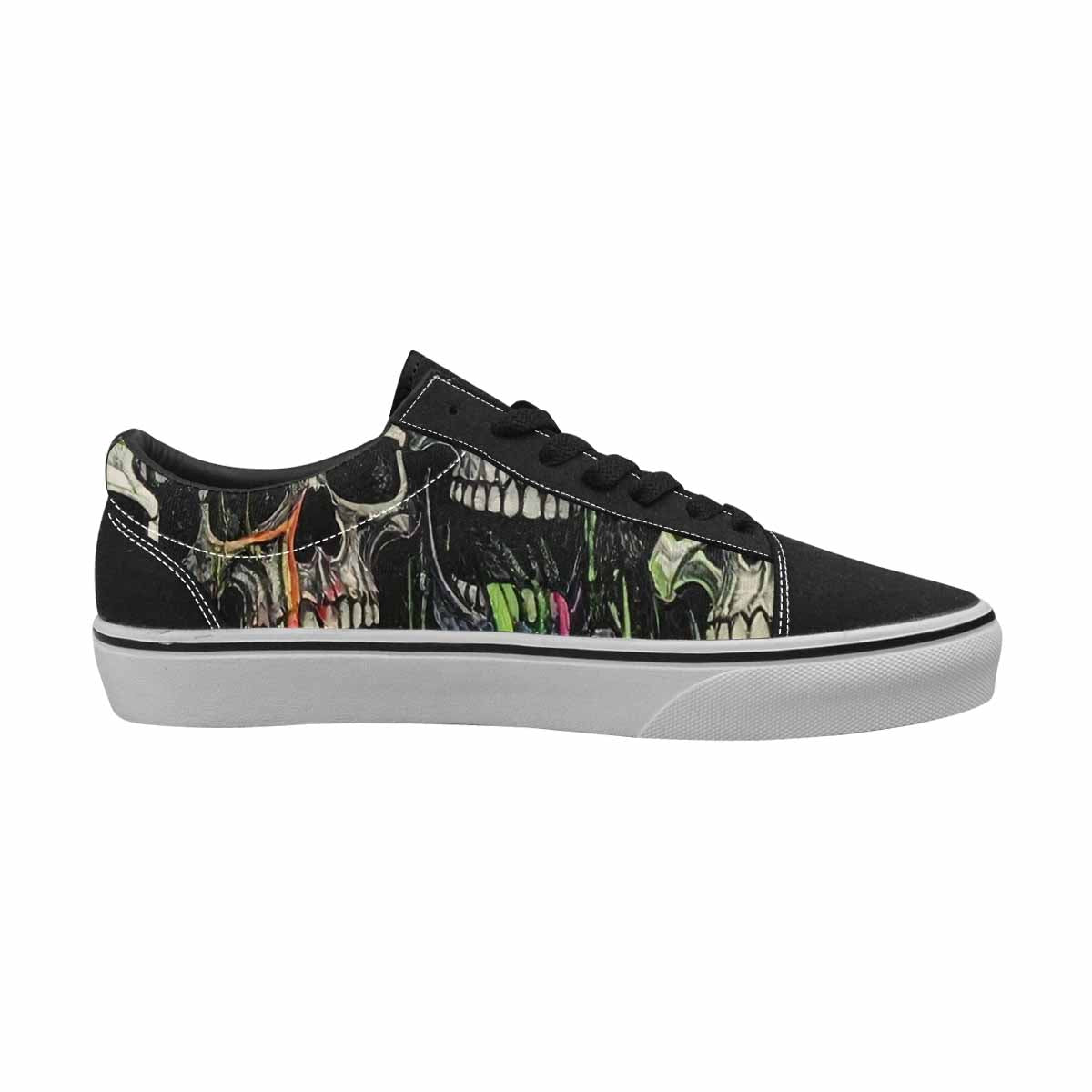 WOMEN'S Rainbow From Skull S Lace-Up Canvas Kaleidoscope Sneakers