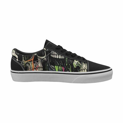 WOMEN'S Rainbow From Skull S Lace-Up Canvas Kaleidoscope Sneakers