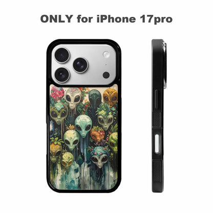 iPhone 17 Pro Case — Aliens Pattern Hundreds Of Sma Alien, Unique Phone Case Design