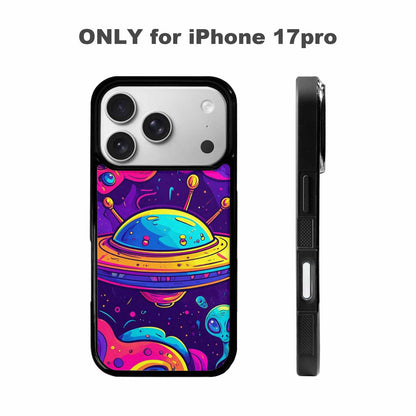 iPhone 17 Pro Case — Alien Ufo Cartoon Art Pattern Alien, Customized Protective Case