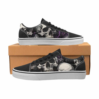 WOMEN'S Rainbow From Skull S Lace-Up Canvas Neon Fantasy Custom Shoes