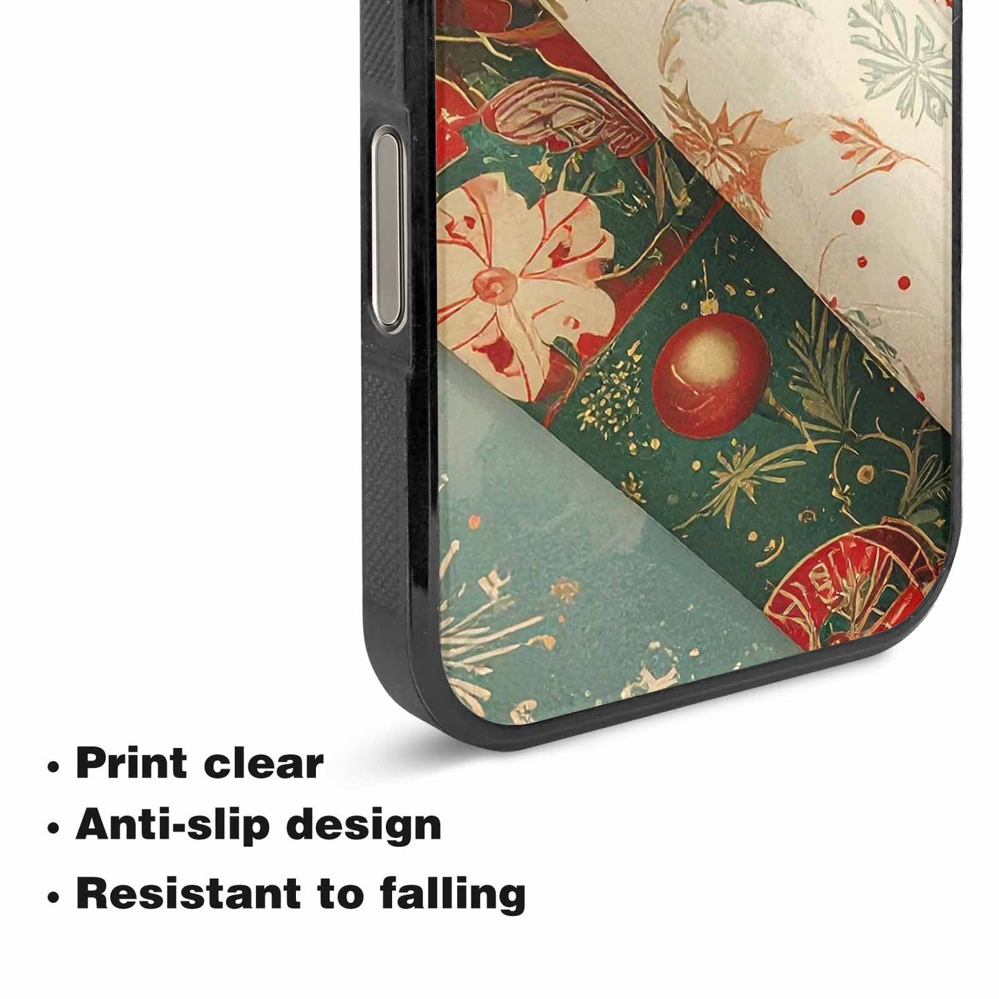 iPhone 16 Pro Max Case — Christmas Wrapping Paper Pattern Art Wallpaper, Personalized Phone Case