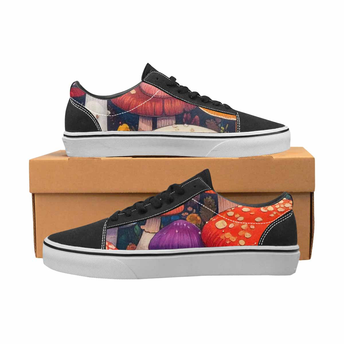 WOMEN'S Mushrooms (general) Lace-Up Canvas Grunge Shoes