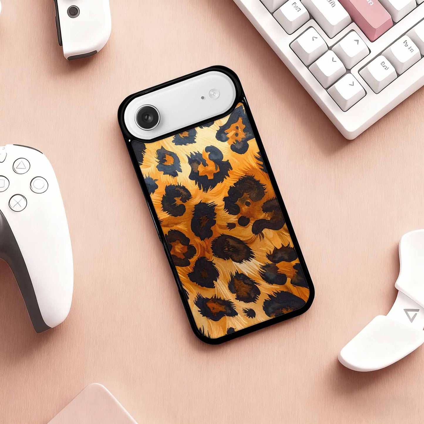 iPhone 17 Air Case — Leopard Soft Airbrush Gradient Animal Print, Personalized Phone Case