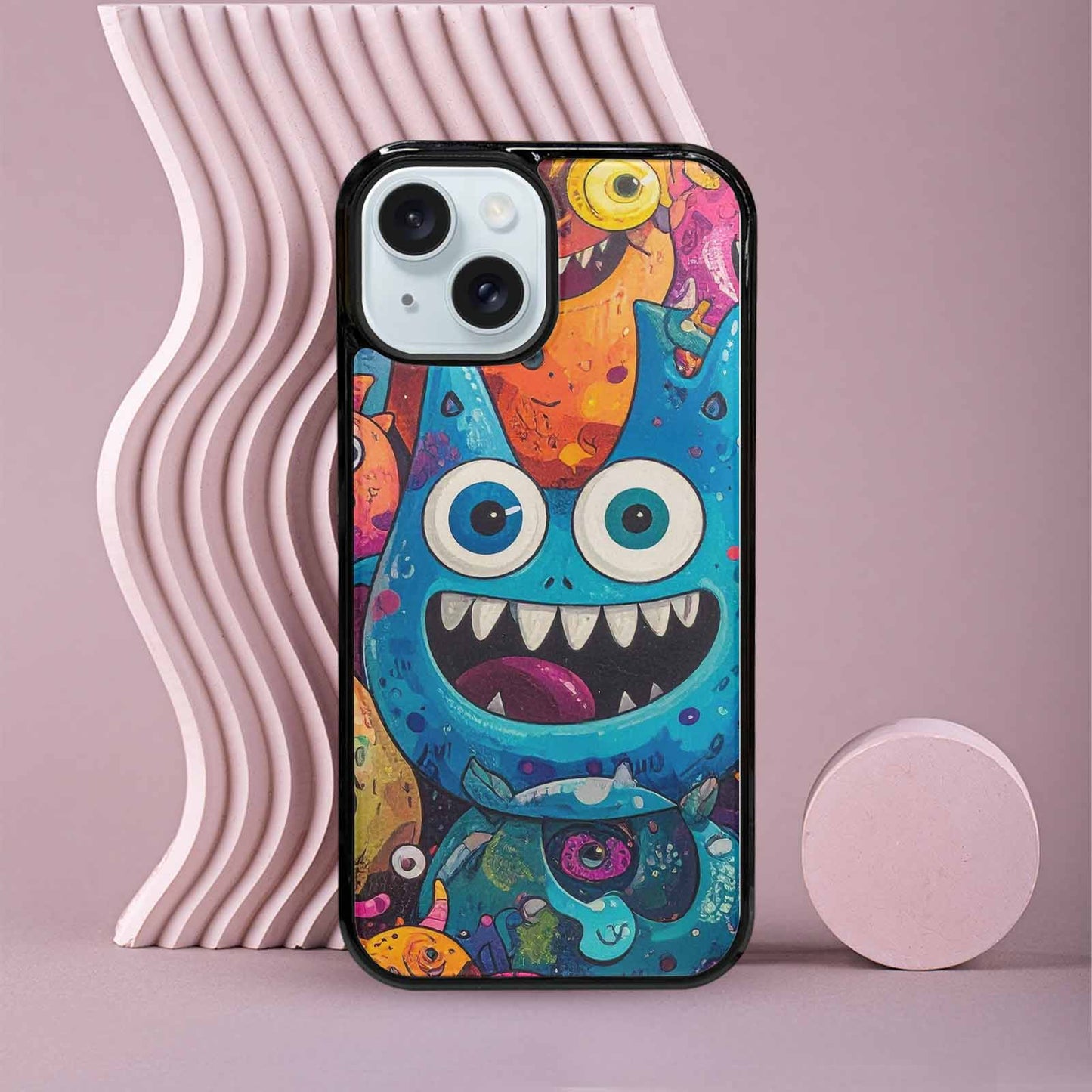 iPhone 15 Case — Goofy Cartoon Monster, Custom Print Case Cover