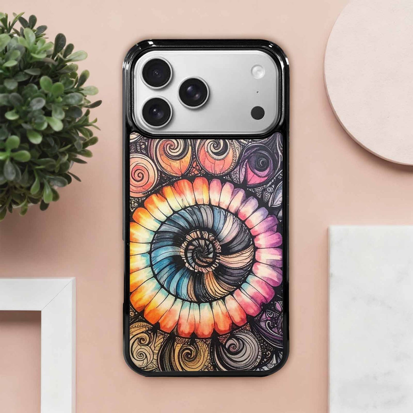 iPhone 17 Pro Max Case — Tie Dye Swirls (black Tie Dye, Custom Made Phone Cover