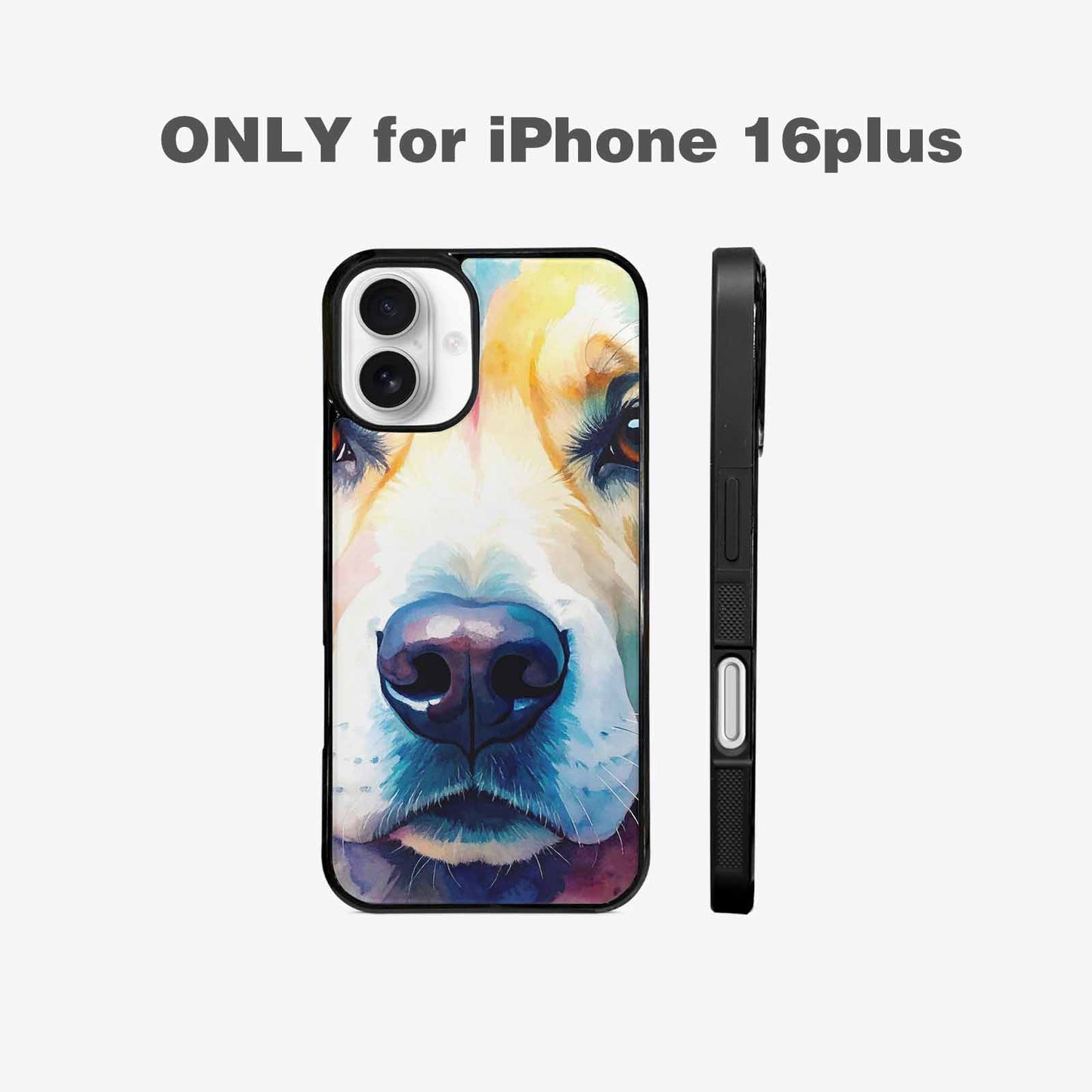 iPhone 16 Plus Case — Golden Retriever Watercolor Art Pattern, Custom Made Phone Cover