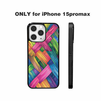 iPhone 15 Pro Max Case — Polysexual Flag Color Theme Small Rainbow, Custom Print Case Cover