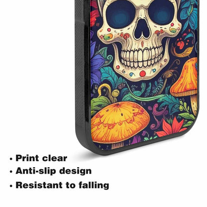 iPhone 15 Plus Case — Mushrooms And Skulls, Custom Print Case Cover
