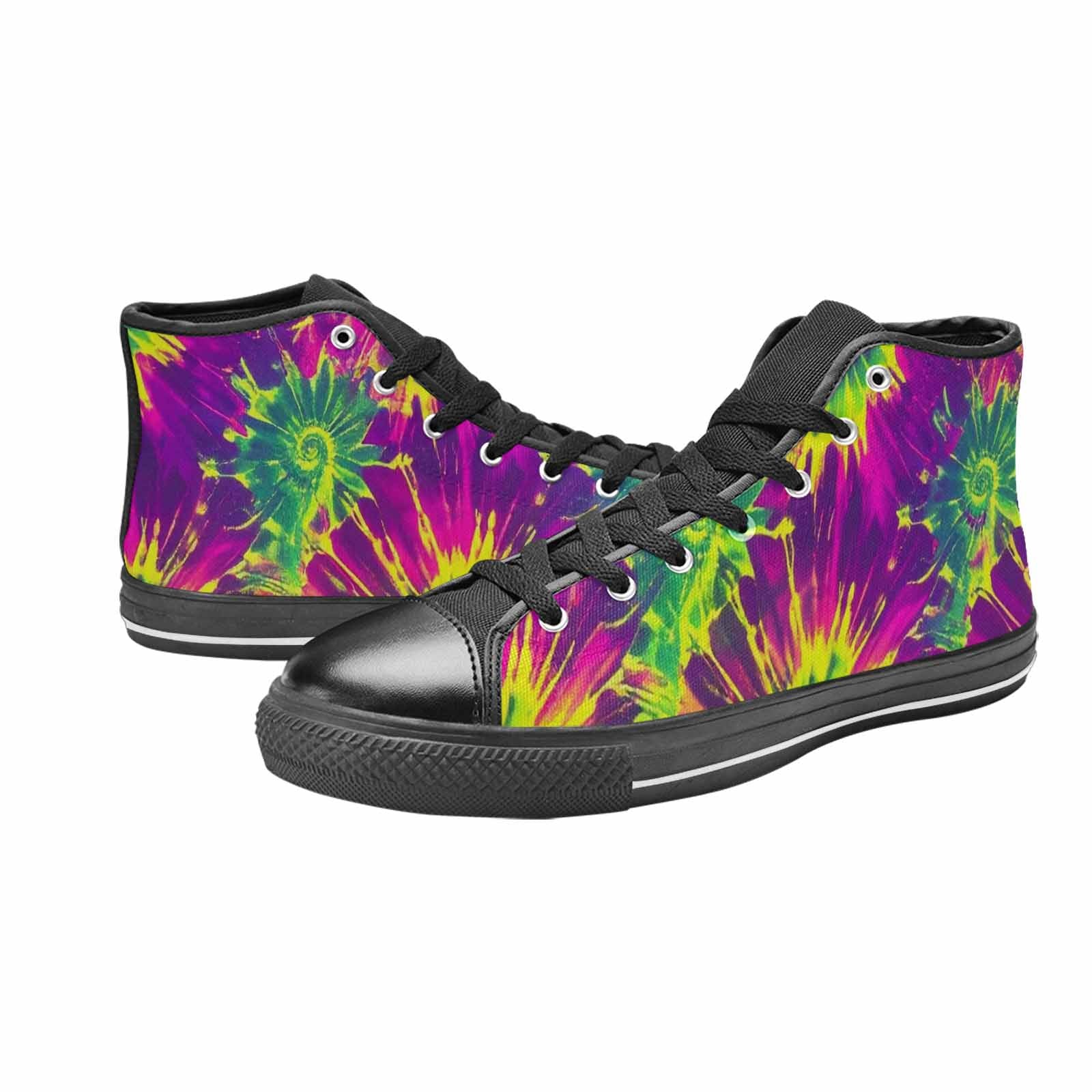 WOMEN'S Tie Dye - High Top Canvas Grunge Custom Sneakers