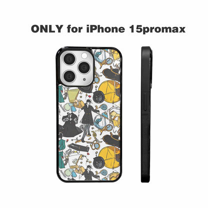 iPhone 15 Pro Max Case — Noir Spy Silhouette Pen Ink Noir, Custom Print Case Cover