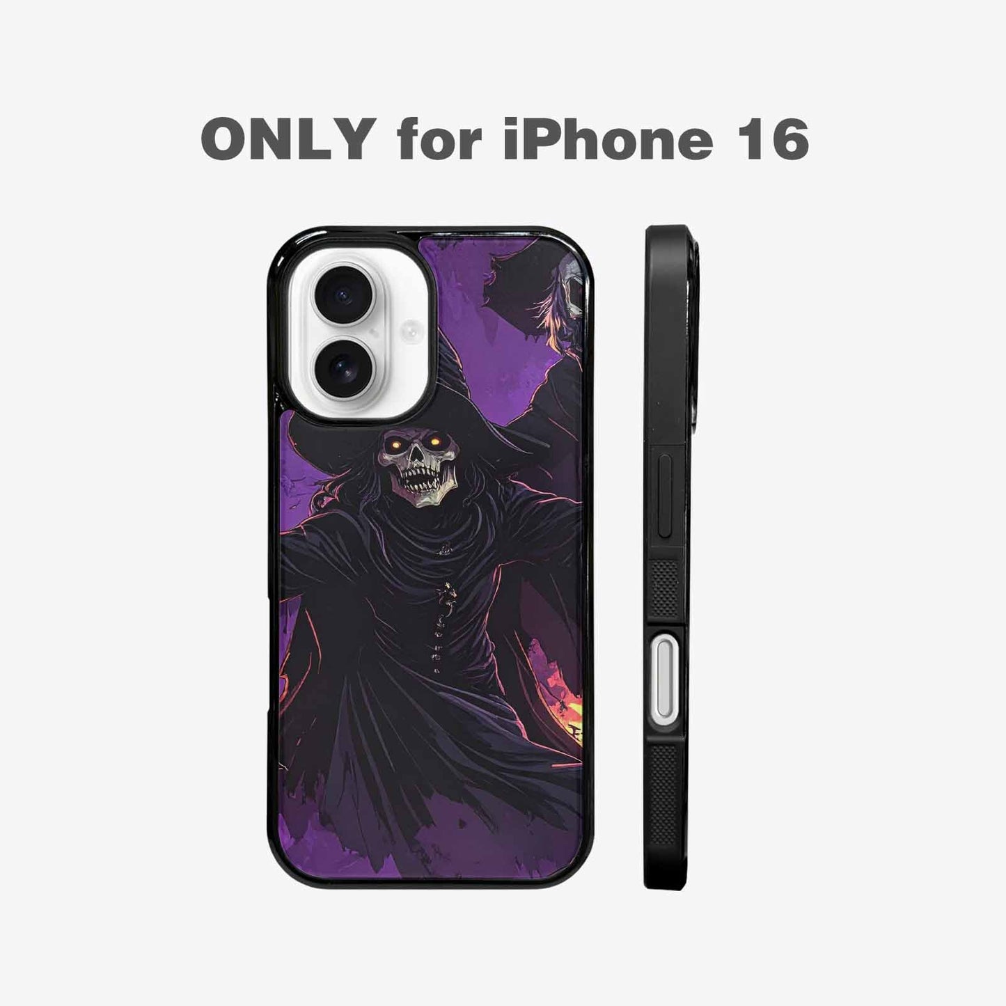 iPhone 16 Case — Scary Horror Halloween Art Print Edge, Personalized Phone Case