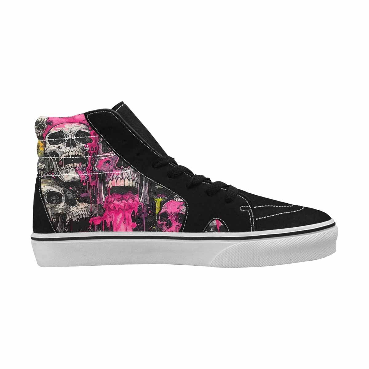 MEN'S Rainbow From Skull S High Top Canvas Surreal Shoes