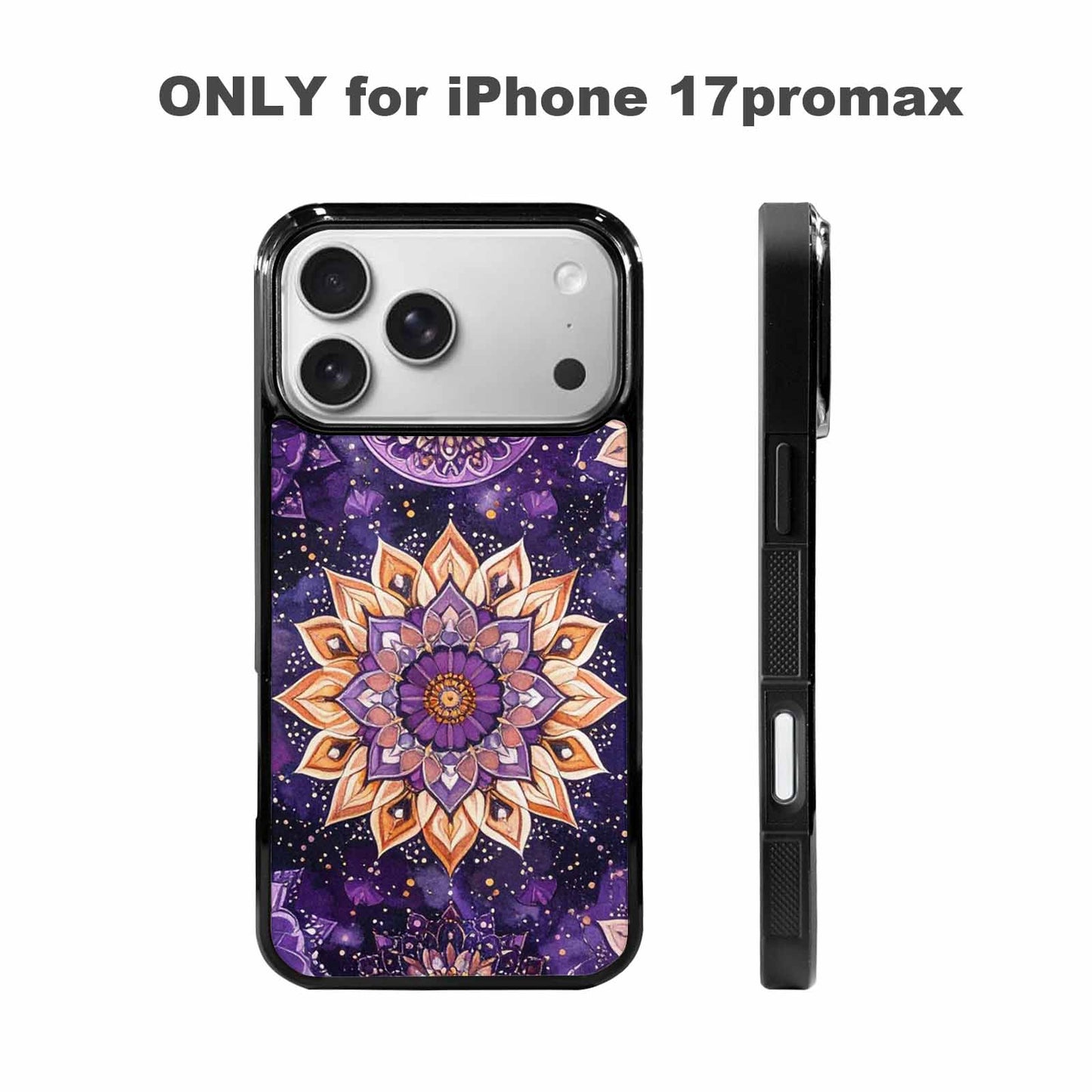 iPhone 17 Pro Max Case — Small Mandala Pattern, Randomly Floral, Custom Printed Phone Case