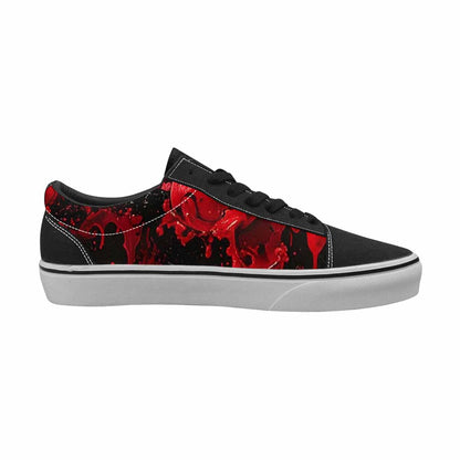 WOMEN'S Ice Cream Motif Lace-Up Canvas Kaleidoscope Custom Sneakers