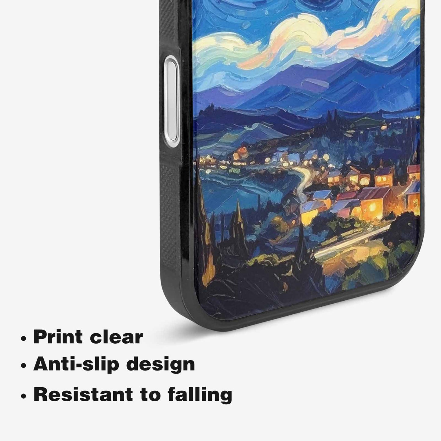 iPhone 16 Case — Starry Night Van Gogh Paint Art, Custom Designed Case Cover