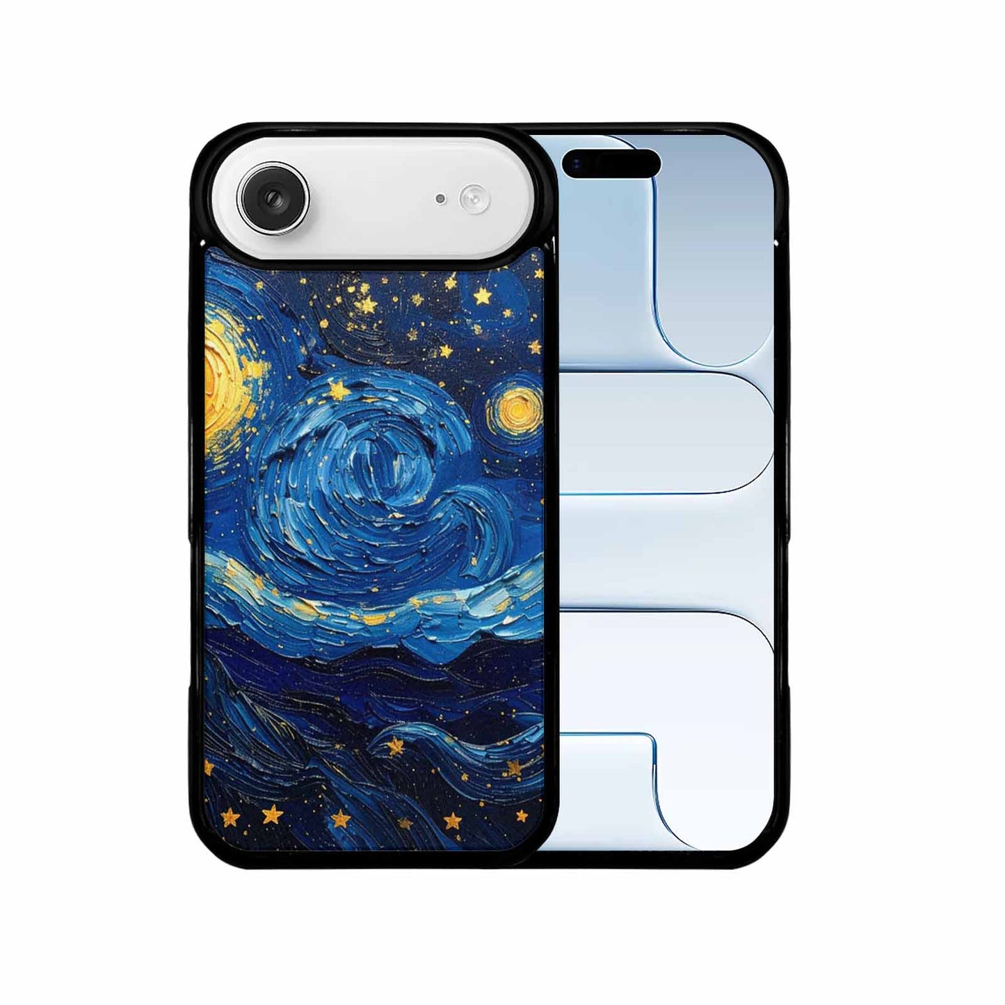 iPhone 17 Air Case — Swirling Deep Blue Night Sky Galaxy, Custom Phone Case