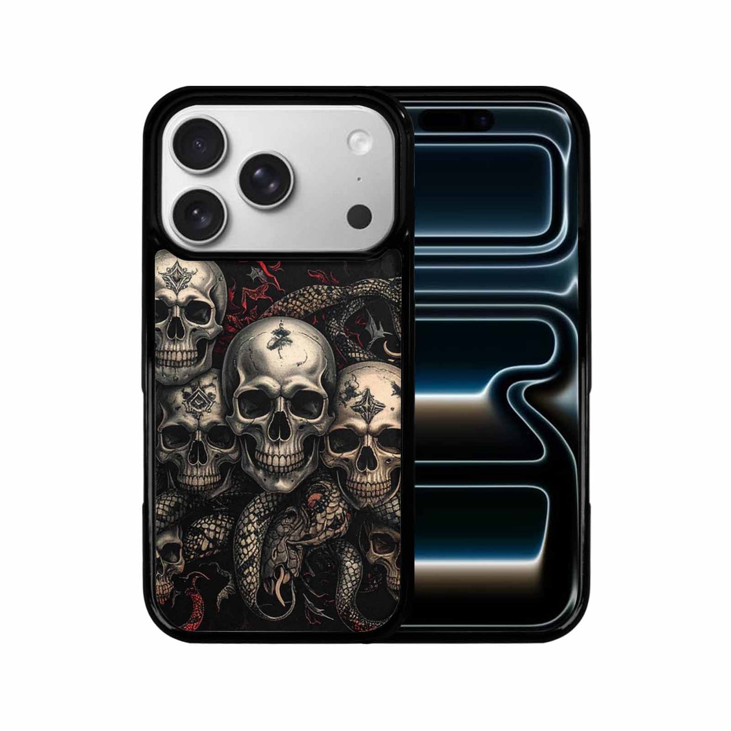 iPhone 17 Pro Case — Skull Dark Art Gothic Print Gothic, Custom Designed Case Cover