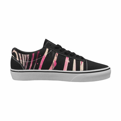 WOMEN'S Zebra Stripe Burst Lace-Up Canvas Y2K Custom Shoes