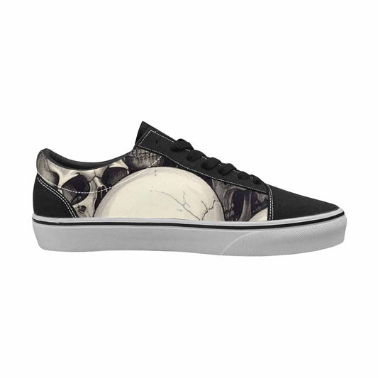WOMEN'S Skulls - Classic Canvas Lace-Up Aesthetic Sneakers