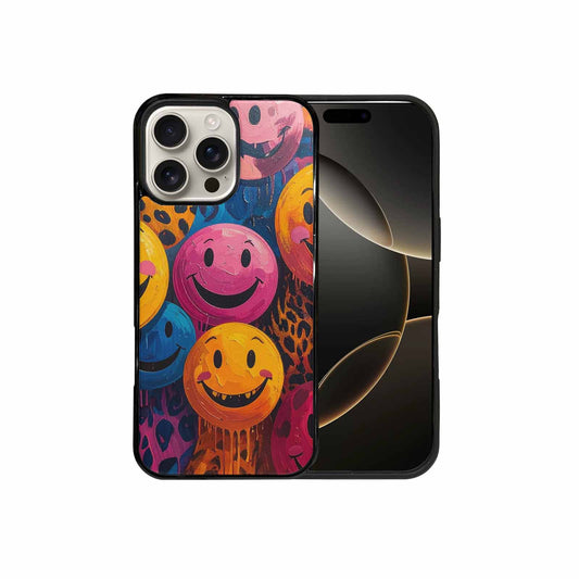 iPhone 16 Pro Max Case — Smiley Faces Animal Printsmile P7v, Custom Designed Case Cover