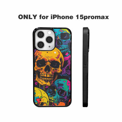 iPhone 15 Pro Max Case — 1000s Of Skulls Digital Camo Drip, Custom Designed Case Cover