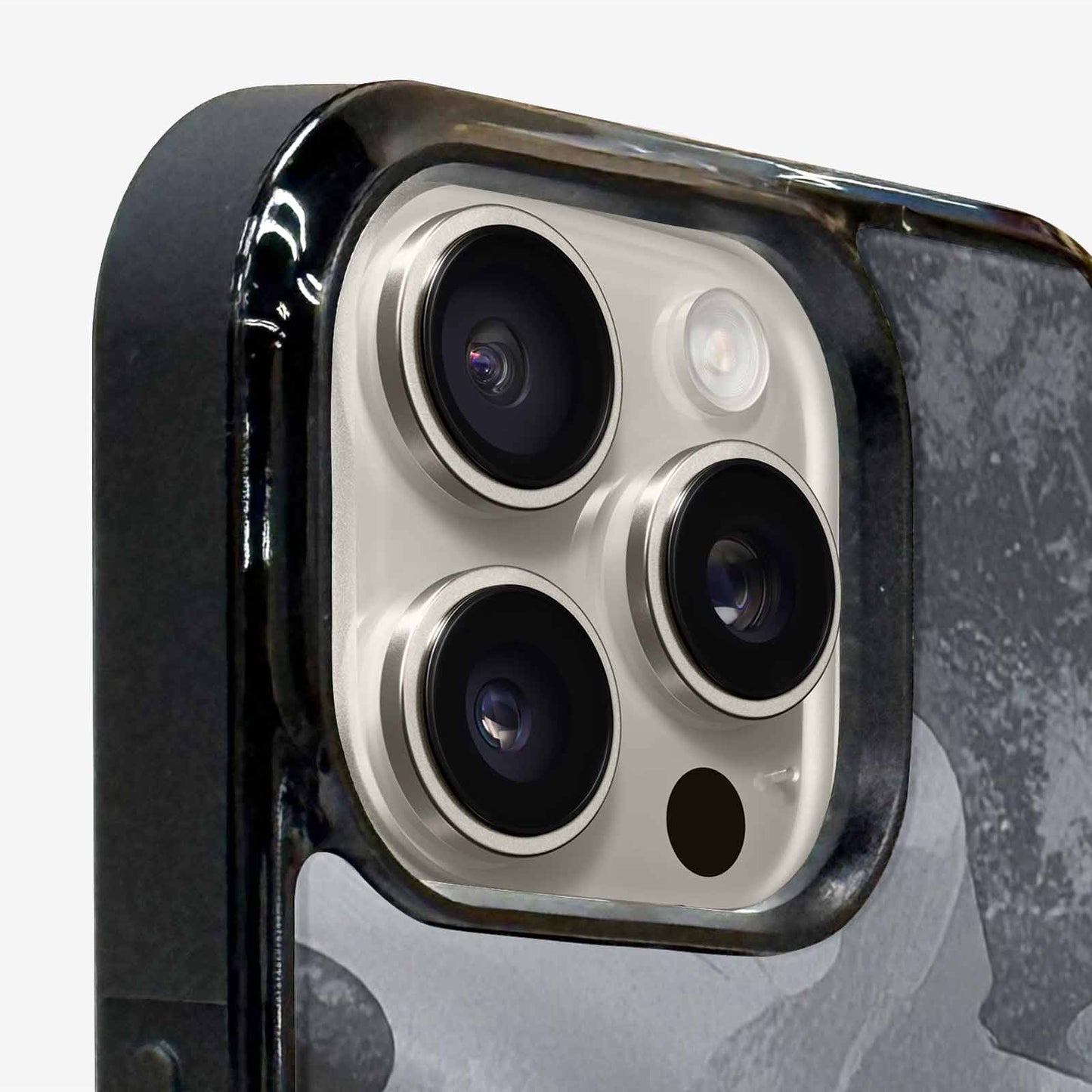 iPhone 16 Pro Max Case — Grey Camo Print, Custom Printed Phone Case