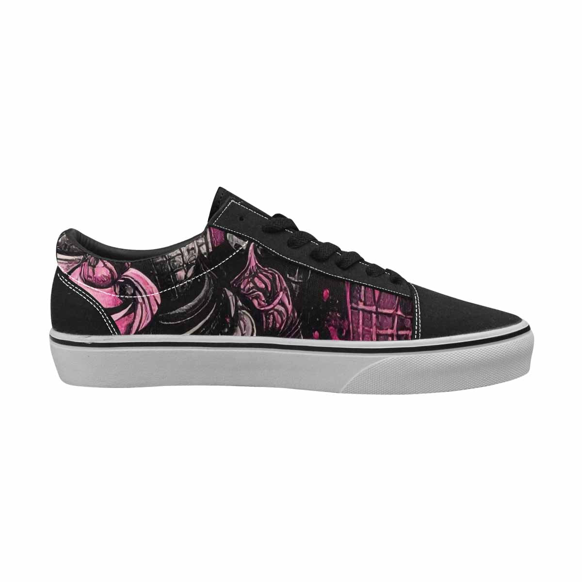 WOMEN'S Ice Cream Motif Lace-Up Canvas Kaleidoscope Custom Sneakers