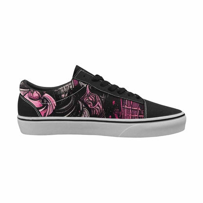 WOMEN'S Ice Cream Motif Lace-Up Canvas Kaleidoscope Custom Sneakers