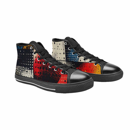 MEN'S Comic Book Halftone High Top Canvas Dreamcore Custom Sneakers