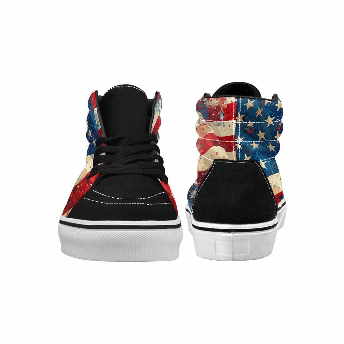 MEN'S American Flag Stars High Top Canvas Neon Fantasy Sneakers