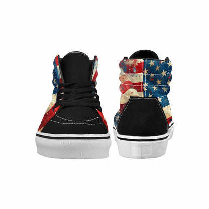 MEN'S American Flag Stars High Top Canvas Neon Fantasy Sneakers
