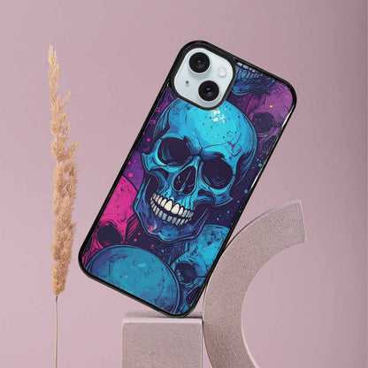 iPhone 15 Plus Case — Skulls Splatter Comic Custom, Custom Art Phone Cover