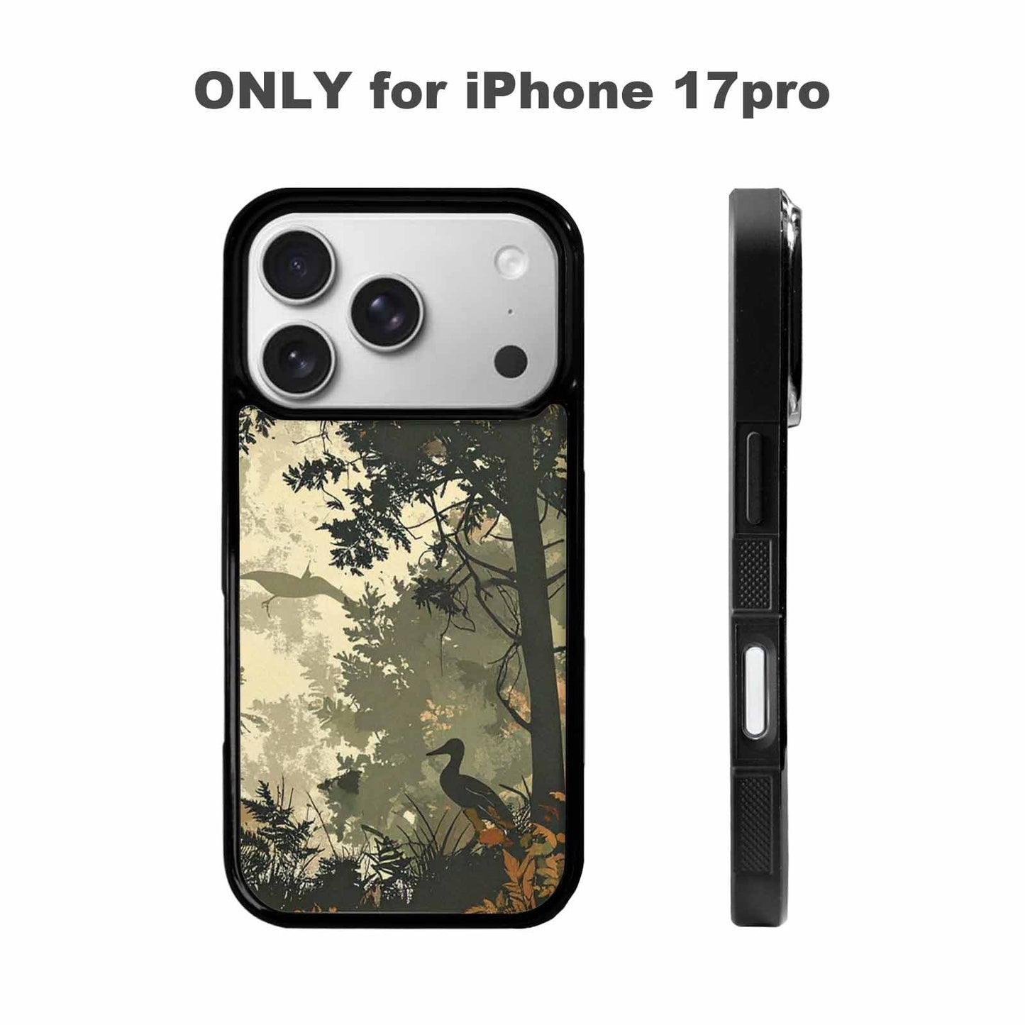 iPhone 17 Pro Case — Hunting Camouflage Pattern With Deer Camo, Custom Print Case Cover