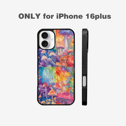 iPhone 16 Plus Case — Mushrooms Tie Dyemushrooms Pat 6t6 Personalized, Original Design Phone Case