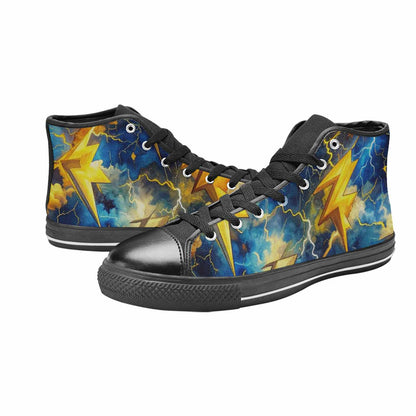 MEN'S Lightning Bolt High Top Canvas Y2K Shoes