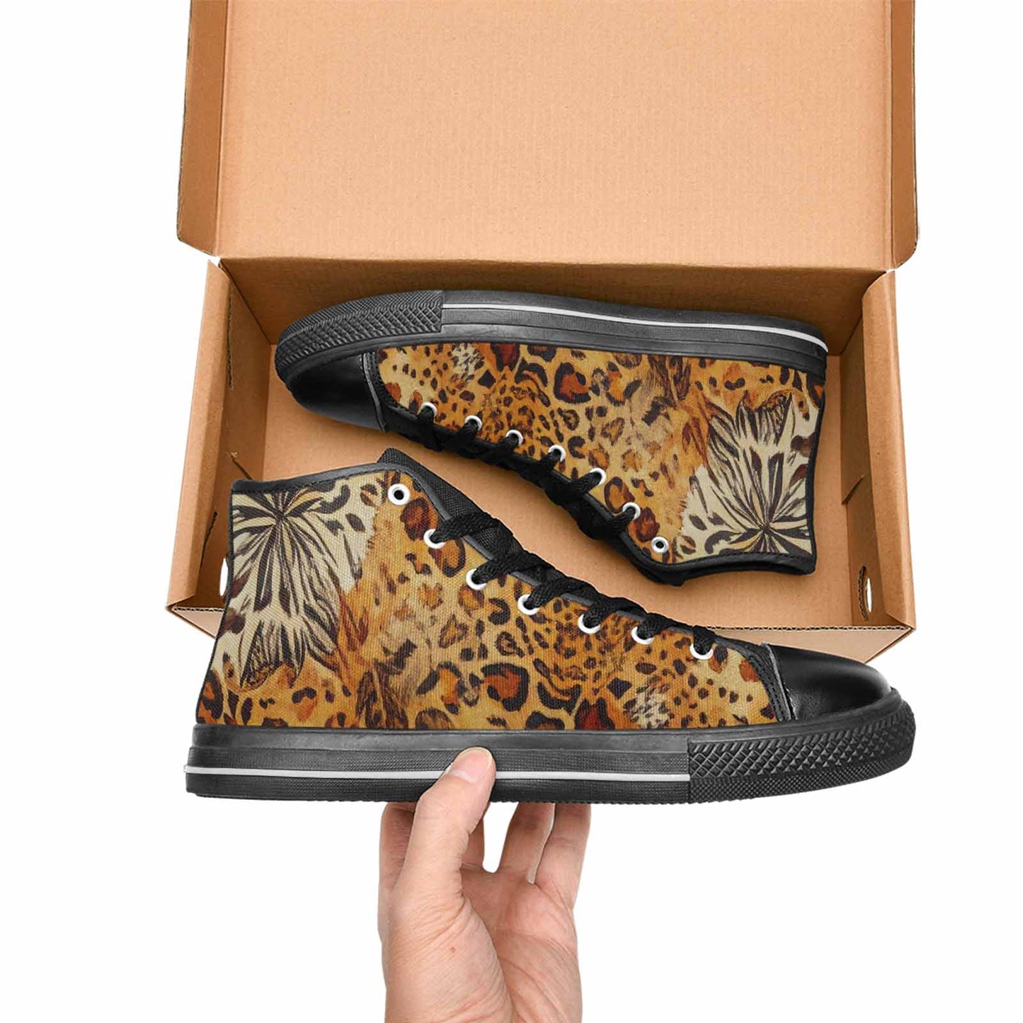 MEN'S Animal Print High Top Canvas Surreal Sneakers