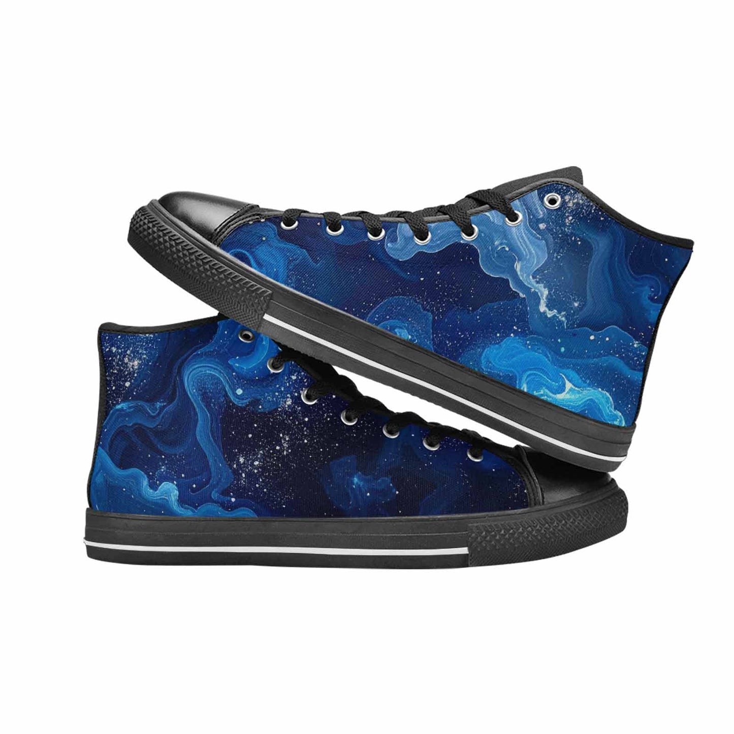 MEN'S Galaxy Art - High Top Canvas Wallpaper Art Custom Sneakers