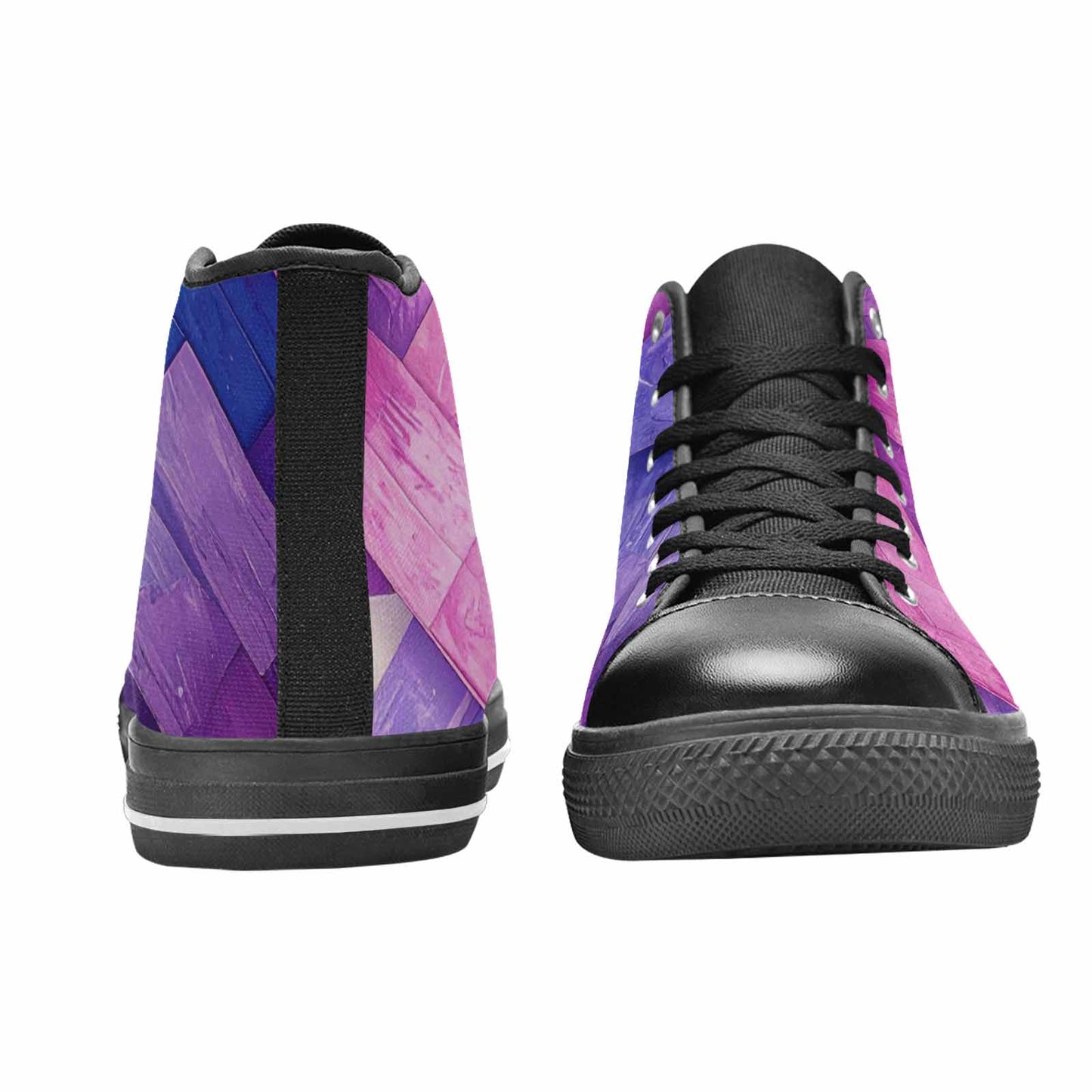 MEN'S Bisexual Flag Color High Top Canvas Dreamcore Shoes