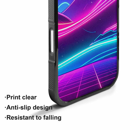 iPhone 17 Case — Neon Cartoon Art Pattern Retro Vintage, Custom Phone Case