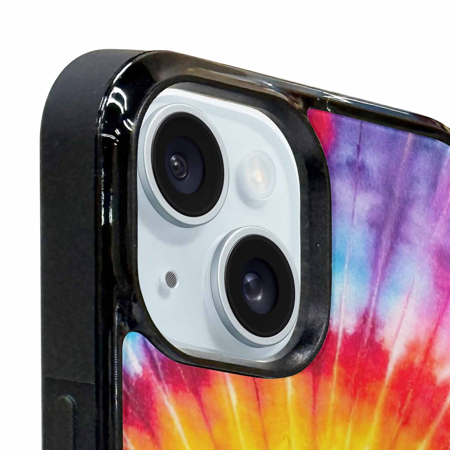 iPhone 15 Plus Case — A1 Fly Rainbow Spiral Tie Dye, Custom Art Phone Cover